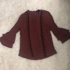 Burgundy blouse